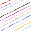 Picture of Wholesale Beaded Chain Necklace, Silver Tone 304 Stainless Steel & Glass, Unisex Eco-friendly Simple Birthstone Gift Jewelry For Retailer, 38cm(15") + 5cm(2") long, 1 Piece
