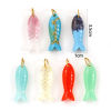 Picture of Eco-friendly PVD Vacuum Plating 304 Stainless Steel & Resin Ocean Jewelry Pendants 18K Real Gold Plated Fish Animal 3D 3.5cm x 1cm