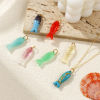Picture of Eco-friendly PVD Vacuum Plating 304 Stainless Steel & Resin Ocean Jewelry Pendants 18K Real Gold Plated Fish Animal 3D 3.5cm x 1cm