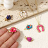 Picture of Eco-friendly PVD Vacuum Plating 304 Stainless Steel Charms 18K Real Gold Plated Enamel