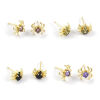 Picture of Stylish Exquisite 18K Gold Plated Brass & Cubic Zirconia Halloween Spider Animal Ear Post Stud Earrings For Women Gift