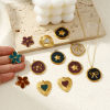 Picture of Eco-friendly PVD Vacuum Plating 304 Stainless Steel Charms 18K Real Gold Plated Enamel