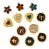 Picture of Eco-friendly PVD Vacuum Plating 304 Stainless Steel Charms 18K Real Gold Plated Enamel
