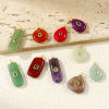 Picture of Eco-friendly Gemstone & Brass Geometric Charms Wholesale 18K Real Gold Plated Rectangle Drop