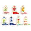 Picture of Eco-friendly PVD Vacuum Plating 304 Stainless Steel & Ceramic West Cowboy Pendants 18K Real Gold Plated Multicolor Boots 3.4cm x 2.3cm