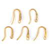 Picture of Eco-friendly PVD Vacuum Plating 304 Stainless Steel Exquisite Ear Wire Hooks Earrings For DIY Jewelry Making Accessories 18K Real Gold Plated With Open Loop