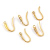 Picture of Eco-friendly PVD Vacuum Plating 304 Stainless Steel Exquisite Ear Wire Hooks Earrings For DIY Jewelry Making Accessories 18K Real Gold Plated With Open Loop