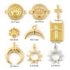Picture of Eco-friendly Brass Charms Real Gold Plated Crown Cross