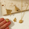 Picture of Eco-friendly PVD Vacuum Plating 304 Stainless Steel Christmas Charms 18K Real Gold Plated