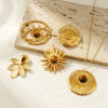 Picture of Eco-friendly PVD Vacuum Plating 304 Stainless Steel & Gemstone Pendants 18K Real Gold Plated Brown