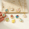 Picture of Brass Picture Photo Locket Frame Pendants 18K Gold Plated Enamel Can Open