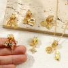 Picture of Brass Charms 18K Gold Plated Micro Pave Clear Rhinestone