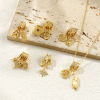 Picture of Brass Charms 18K Gold Plated Micro Pave Clear Rhinestone