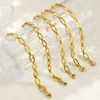Picture of Wholesale Handmade Link Chain Bracelets, 18K Gold Plated 304 Stainless Steel, Unisex Eco-friendly Stylish Minimalist Gift Jewelry Supply 17cm(6.7") long