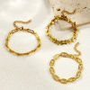 Picture of Wholesale Handmade Link Chain Bracelets, 18K Gold Plated 304 Stainless Steel, Unisex Eco-friendly Stylish Minimalist Gift Jewelry Supply 17cm(6.7") long