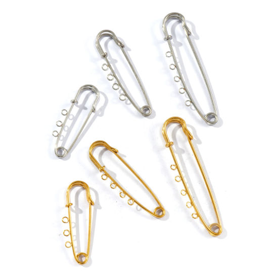 Picture of Eco-friendly 304 Stainless Steel Safety Pin Brooches Multicolor With Loop