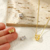 Picture of Brass Bail Beads With Loop For DIY Jewelry Making Findings Multicolor Micro Pave Clear Cubic Zirconia