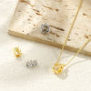 Picture of Brass Bail Beads With Loop For DIY Jewelry Making Findings Multicolor Micro Pave Clear Cubic Zirconia