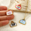 Picture of Eco-friendly PVD Vacuum Plating Waterproof Anti-Tarnish Hypoallergenic 304 Stainless Steel Clothes Charms 18K Real Gold Plated Enamel Bag Bowknot 19mm x 18mm
