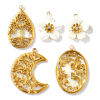 Picture of Eco-friendly PVD Vacuum Plating Waterproof Anti-Tarnish Hypoallergenic 304 Stainless Steel & Natural Shell Charms 18K Real Gold Plated