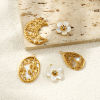 Picture of Eco-friendly PVD Vacuum Plating Waterproof Anti-Tarnish Hypoallergenic 304 Stainless Steel & Natural Shell Charms 18K Real Gold Plated