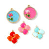 Picture of Eco-friendly PVD Vacuum Plating Waterproof Anti-Tarnish Hypoallergenic 304 Stainless Steel Charms 18K Real Gold Plated Enamel