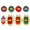 Picture of Eco-friendly PVD Vacuum Plating Waterproof Anti-Tarnish Hypoallergenic 304 Stainless Steel Religious Charms 18K Real Gold Plated Enamel Clear Rhinestone