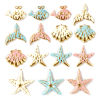 Picture of Eco-friendly PVD Vacuum Plating Waterproof Anti-Tarnish Hypoallergenic 304 Stainless Steel Charms 18K Real Gold Plated Enamel Pearlized