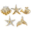 Picture of Eco-friendly PVD Vacuum Plating Waterproof Anti-Tarnish Hypoallergenic 304 Stainless Steel Ocean Jewelry Charms 18K Real Gold Plated & Silver Tone Two Tone