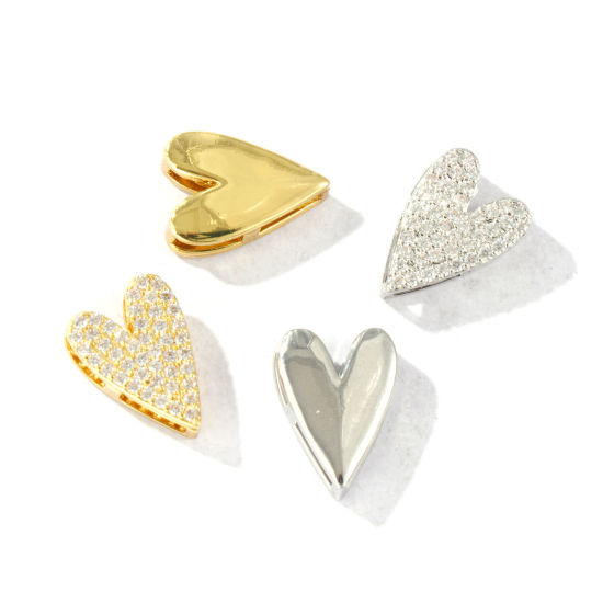 Imagen de 2 Unidades Latón día de San Valentín Cuentas Para Hacer Joyas De Bricolaje Multicolor Corazón