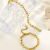 Picture of Wholesale 304 Stainless Steel 8 Shape Chain Necklace & Bracelet, 18K Gold Plated Eco-friendly, Women's Simple Stylish Gift Jewelry Supply