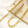 Picture of Wholesale 304 Stainless Steel 8 Shape Chain Necklace & Bracelet, 18K Gold Plated Eco-friendly, Women's Simple Stylish Gift Jewelry Supply