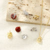 Picture of Brass 3D Charms Wholesale Multicolor Fruit Enamel Multicolour Cubic Zirconia