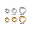 Picture of 10 PCs Eco-friendly 304 Stainless Steel Cord End Caps For Necklace Bracelet Jewelry Making Wholesale 2 Holes Circle Ring
