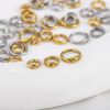 Picture of 10 PCs Eco-friendly 304 Stainless Steel Cord End Caps For Necklace Bracelet Jewelry Making Wholesale 2 Holes Circle Ring