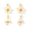 Picture of Eco-friendly Brass Charm Pendant Wholesale 18K Real Gold Plated Enamel Pearlized Clear Cubic Zirconia