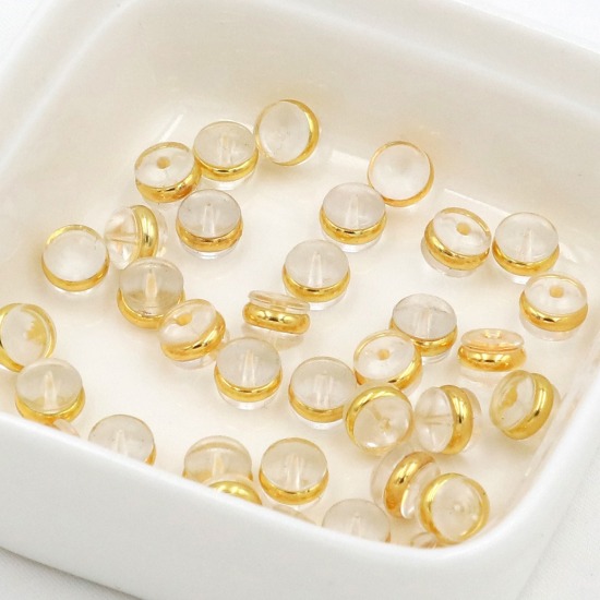 Picture of Brass & Silicone Ear Nuts Post Stopper Earring Findings Wholesale Multicolor