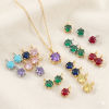 Picture of Brass Charms Wholesale Round Multicolour Cubic Zirconia 4mm Dia.