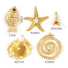 Picture of 1 Piece Eco-friendly PVD Waterproof Anti-Tarnish Hypoallergenic 304 Stainless Steel Charms Wholesale 18K Real Gold Plated Acrylic Imitation Pearl