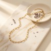 Picture of Wholesale Paperclip Link Chain Necklace, Multicolor 304 Stainless Steel, Unisex Eco-friendly Stylish Minimalist Gift Jewelry For Retailer, Chain Size: 12x4mm, 1 Piece