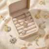 Picture of Brass Galaxy Charms Wholesale 18K Gold Plated & Platinum Plated Two Tone Clear Cubic Zirconia