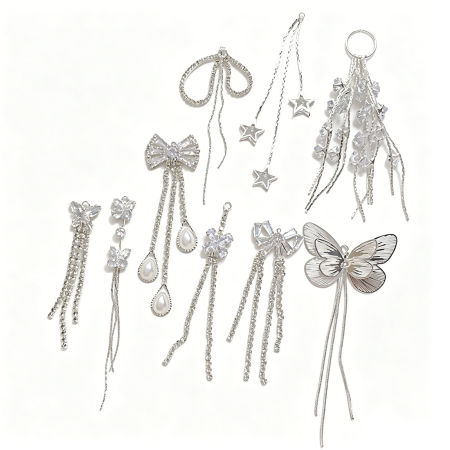 Messing Charms Großhandel Bunt Quast Transparent Strassstein