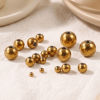 Picture of Eco-friendly PVD 304 Stainless Steel Beads For DIY Jewelry Making Wholesale 18K Gold Plated Round Smooth Blank