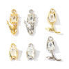 Picture of Eco-friendly Brass Charms Wholesale Real Gold Plated Tulip Flower Clear Cubic Zirconia