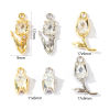 Picture of Eco-friendly Brass Charms Wholesale Real Gold Plated Tulip Flower Clear Cubic Zirconia