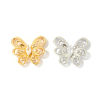 Picture of Eco-friendly Brass Insect Connectors Charms Pendants Wholesale Real Gold Plated Butterfly Animal Hollow 25mm x 20mm