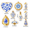 Picture of Eco-friendly PVD Waterproof Anti-Tarnish Hypoallergenic 304 Stainless Steel Charms Wholesale 18K Real Gold Plated Dark Blue