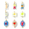 Picture of Eco-friendly PVD Waterproof Anti-Tarnish Hypoallergenic 304 Stainless Steel & Ceramic Charms Wholesale 18K Real Gold Plated Printed