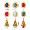 Picture of Eco-friendly PVD Waterproof Anti-Tarnish Hypoallergenic 304 Stainless Steel Charms Wholesale 18K Real Gold Plated With Synthetic Gemstone Cabochons