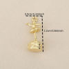 Picture of Eco-friendly Brass Charms Wholesale Real Gold Plated Ballerina 3D 22mm x 9mm
